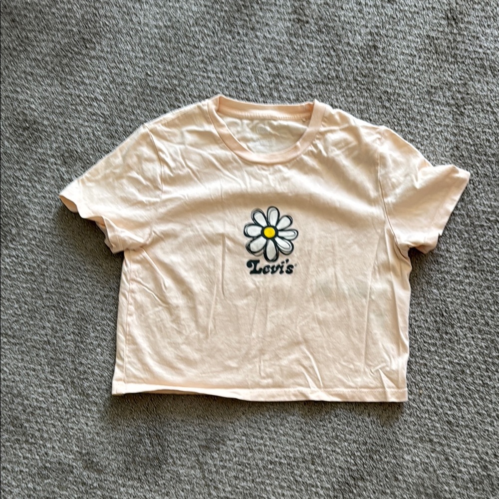 Levi's Light Peachy/Cream Short Sleeve Tee Classic Cotton; New W/Out Tags